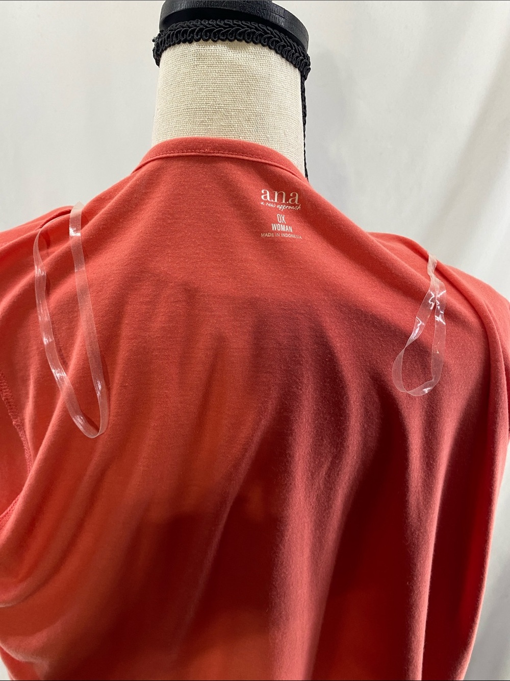 A.N.A. Women’s Spiced Coral Scoop Neck 3/4 Sleeve Flowy Blouse—Sz 0X - Picture 9 of 9